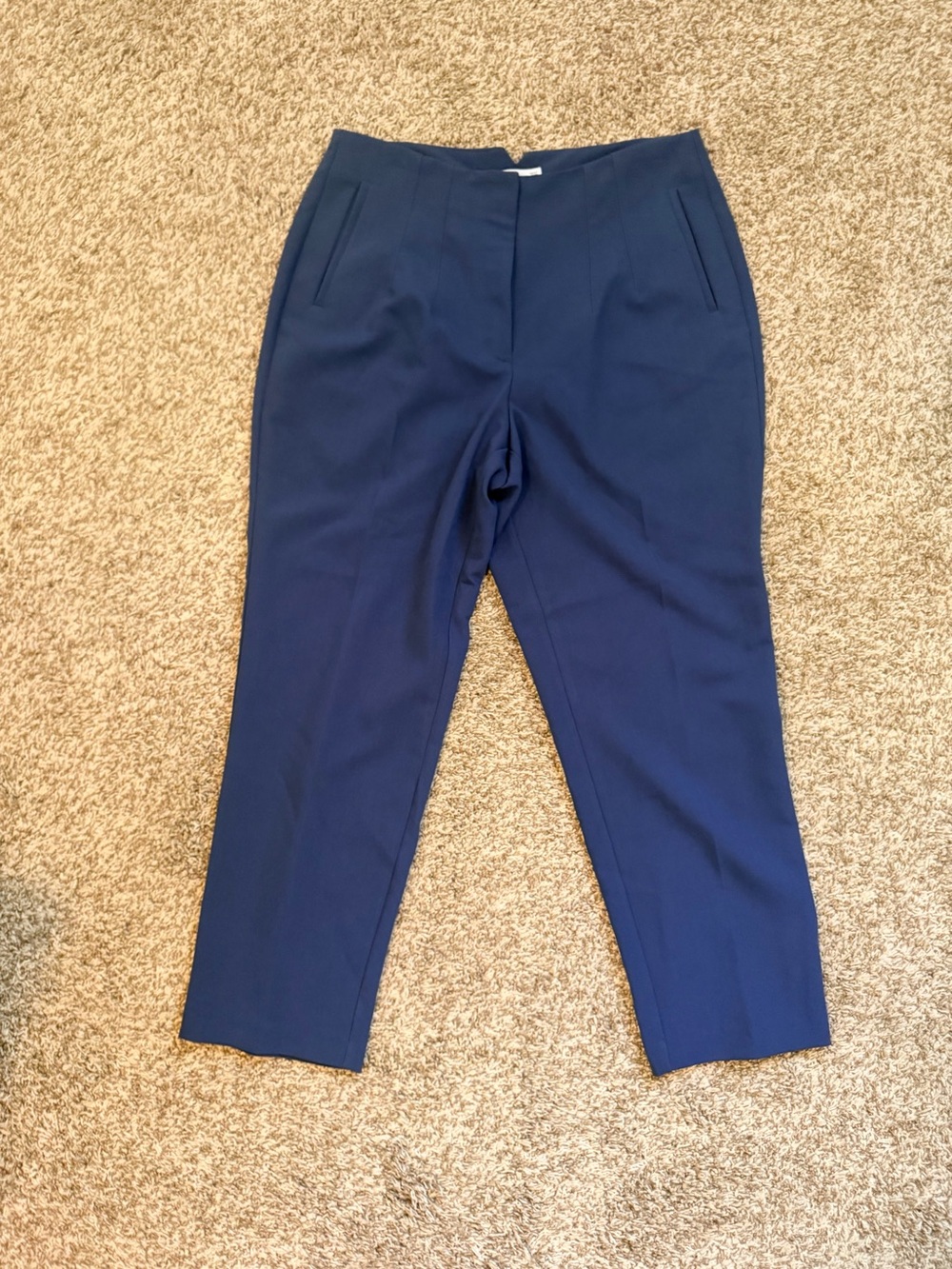 Nine West Navy Slim Straight Dress Pants